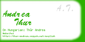 andrea thur business card